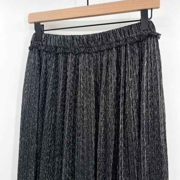 Isabel Marant Etoile‎ Beatrice Midi Skirt Gunmetal Grey Silver Black Metallic Sm - Picture 11 of 16